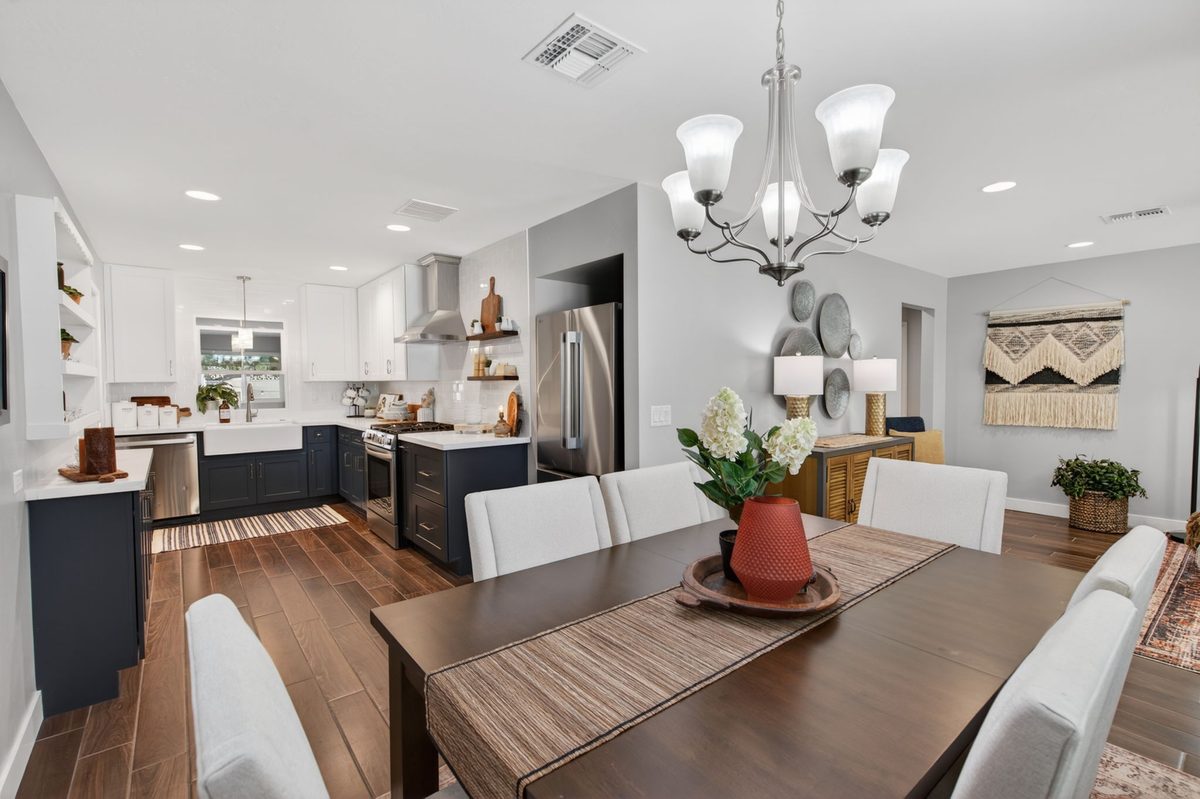 Staged dining room at 3839 E Vernon Ave, Phoenix